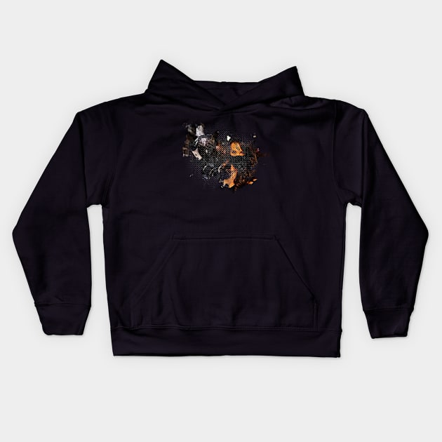 ninja girl Kids Hoodie by OMARMAH